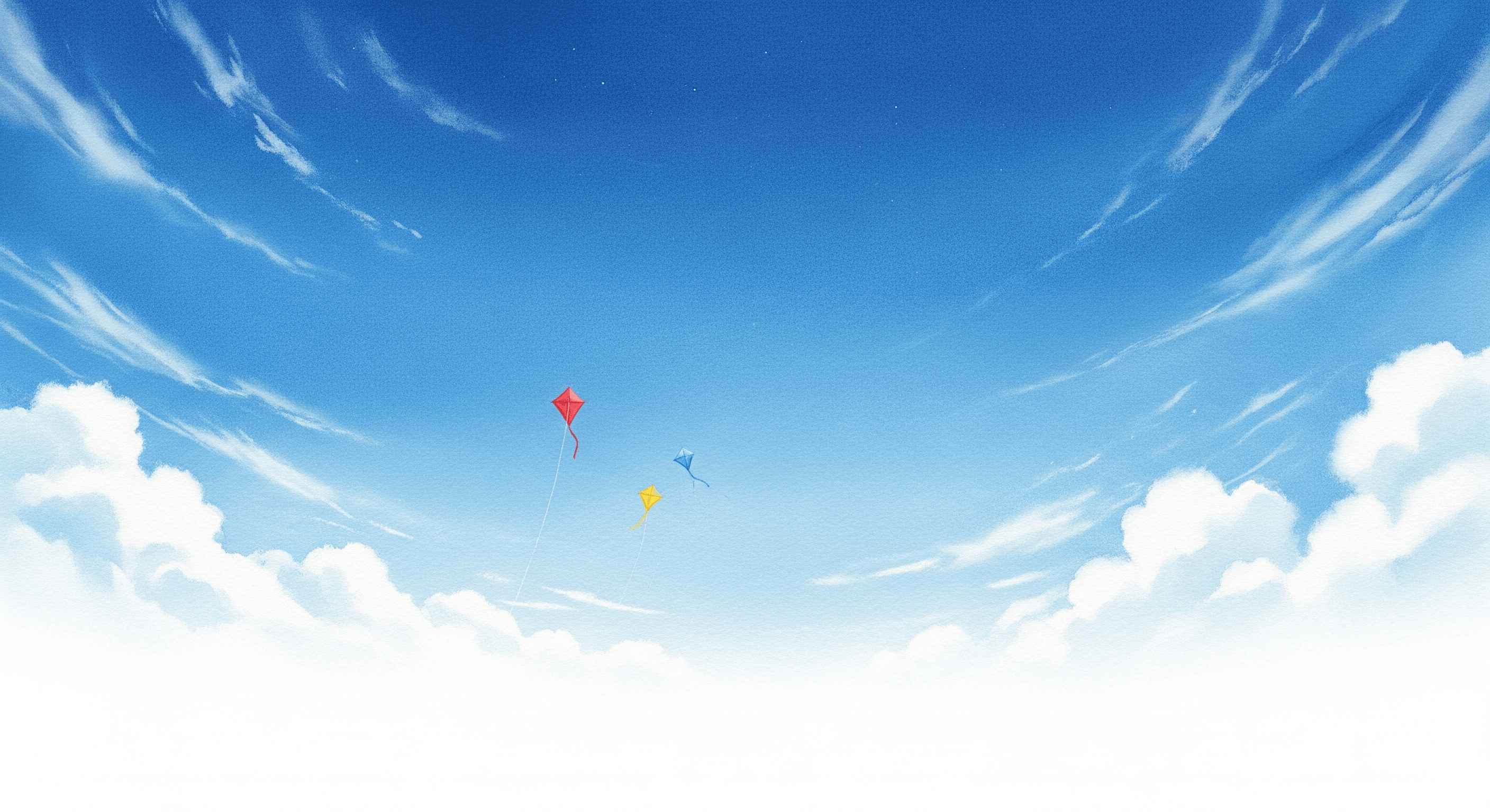 HelpKite - Colorful kites flying in a blue sky